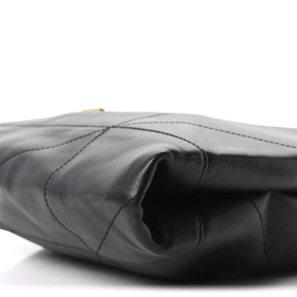 Lambskin Matelasse Monogram Medium Jamie 4.3 Pochon Black