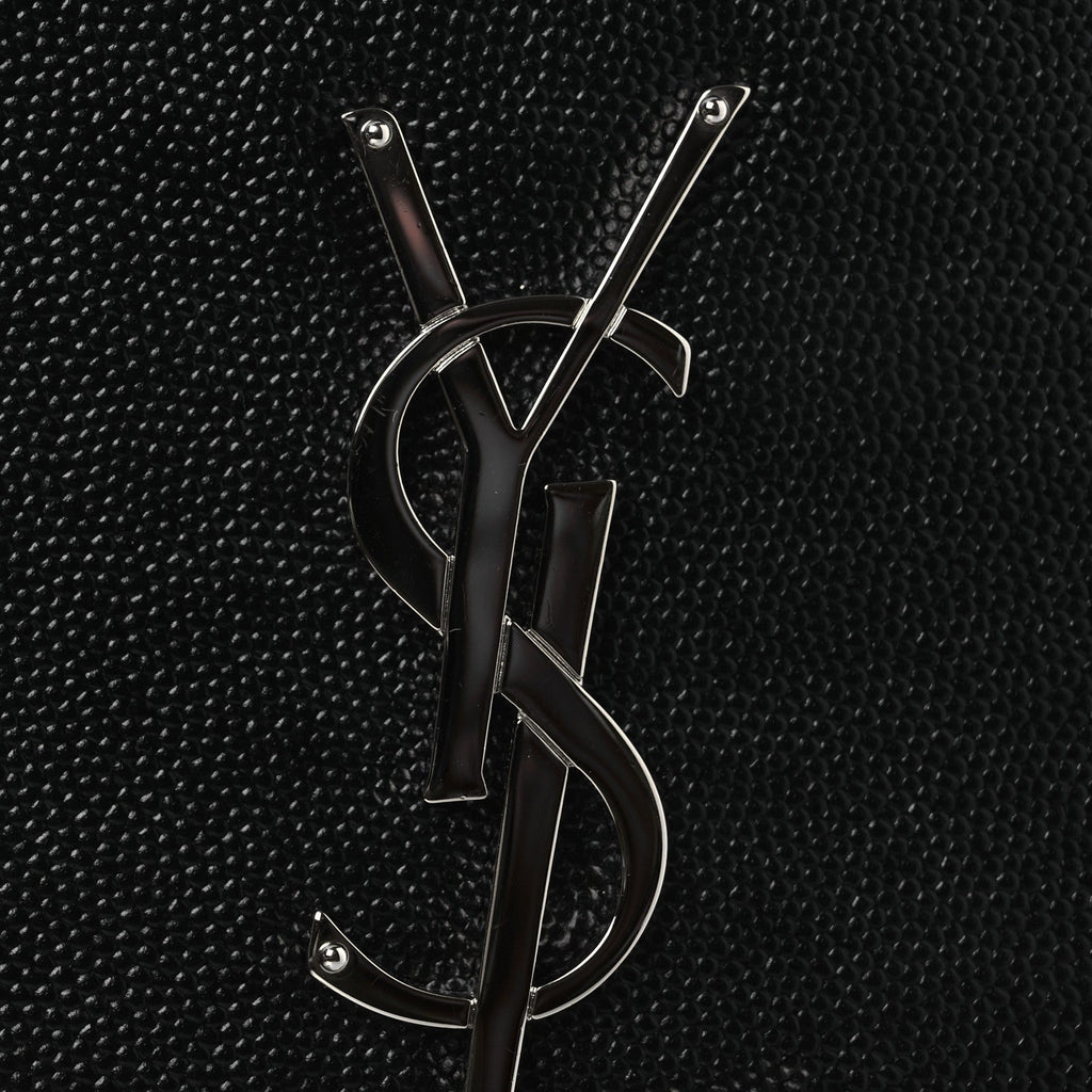 Grain De Poudre Medium Classic Monogram Kate Satchel Black