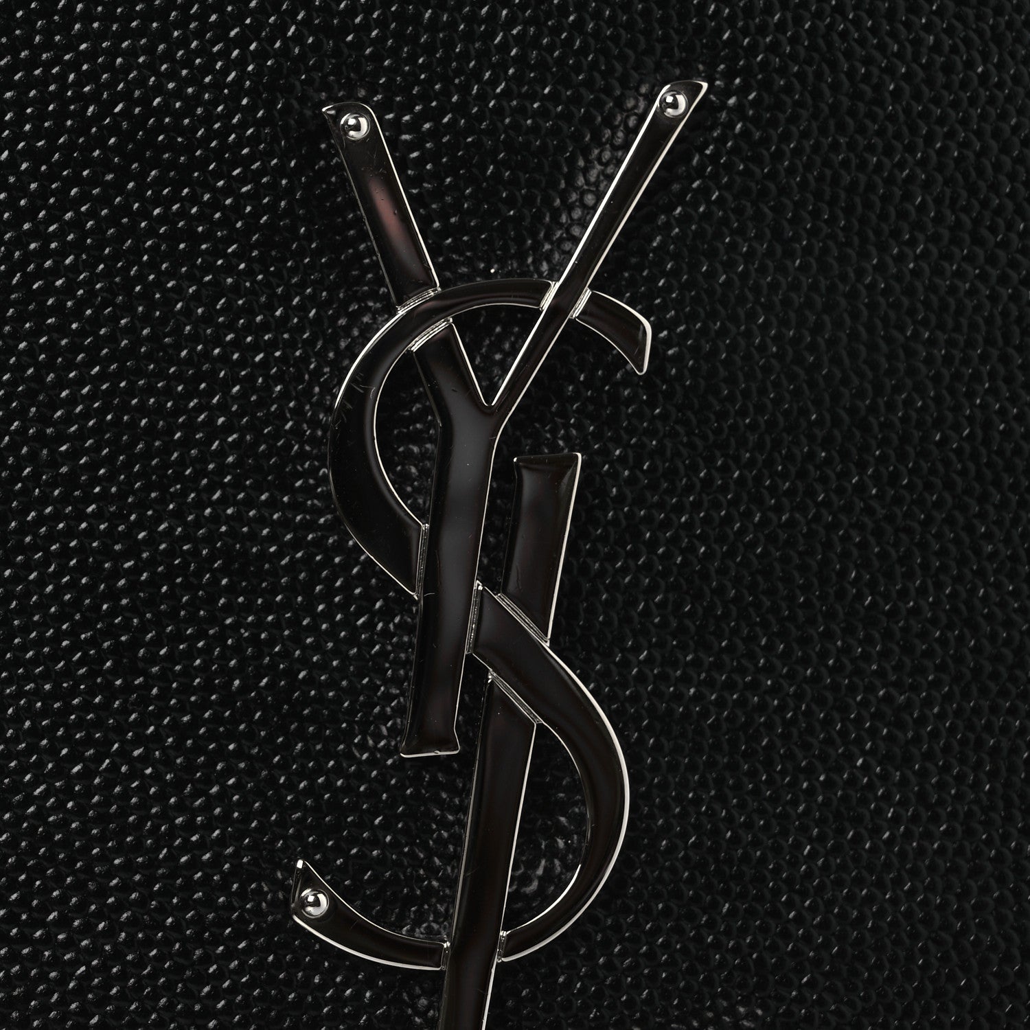 Grain De Poudre Medium Classic Monogram Kate Satchel Black