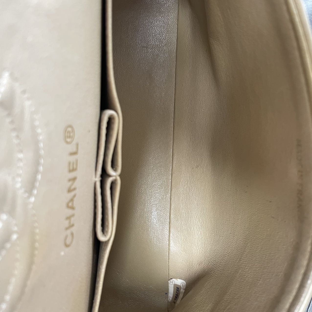 Chanel Vintage Beige Small Double Flap Bag 1991
