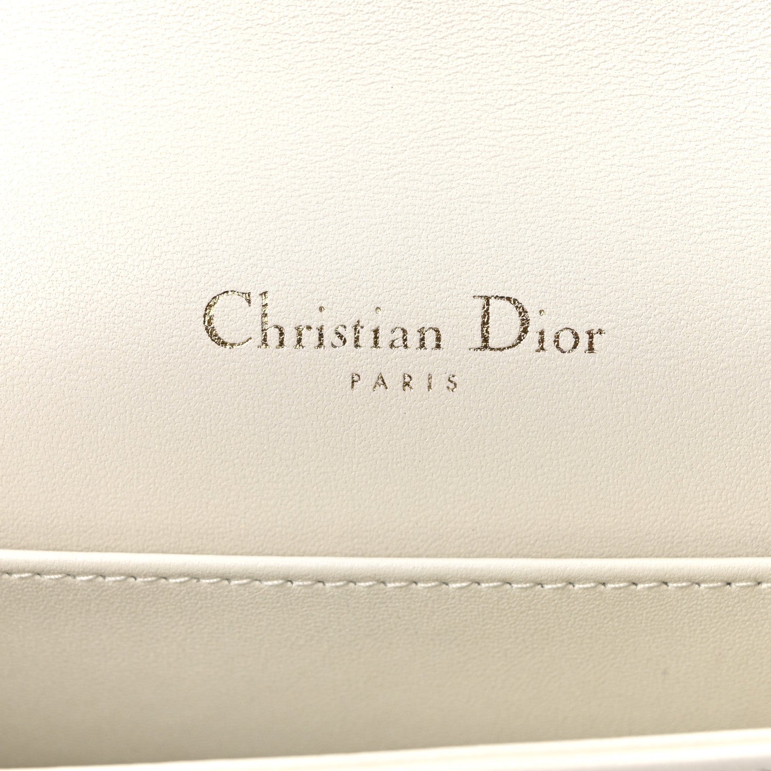 Lambskin Cannage Lady Dior Pouch Latte
