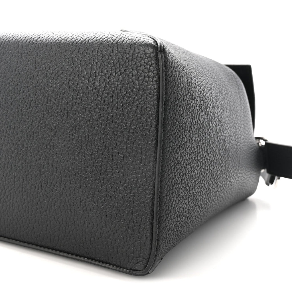 Grained Calfskin Large Puzzle Bag Black
