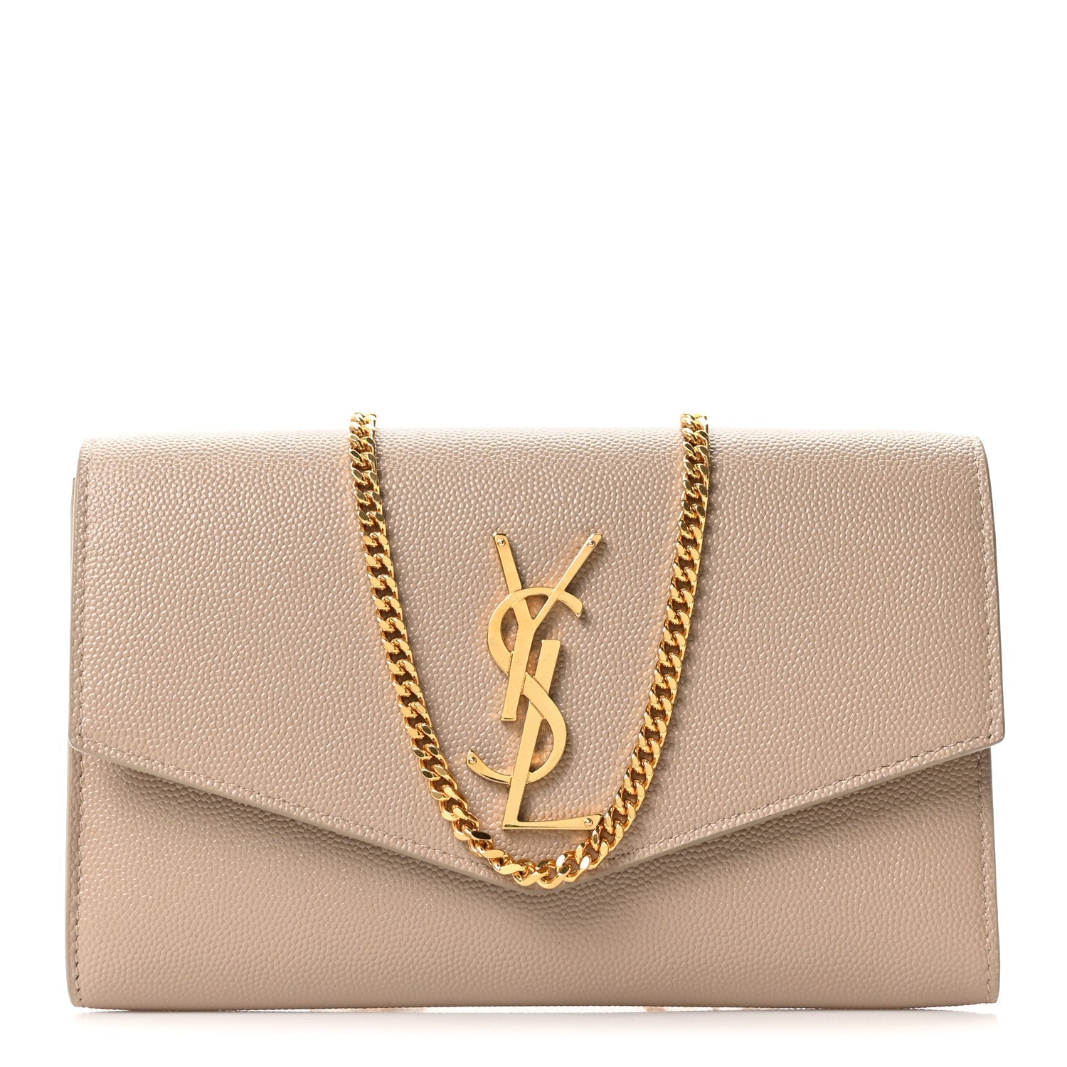 Grain De Poudre Monogram Uptown Chain Wallet Dark Beige
