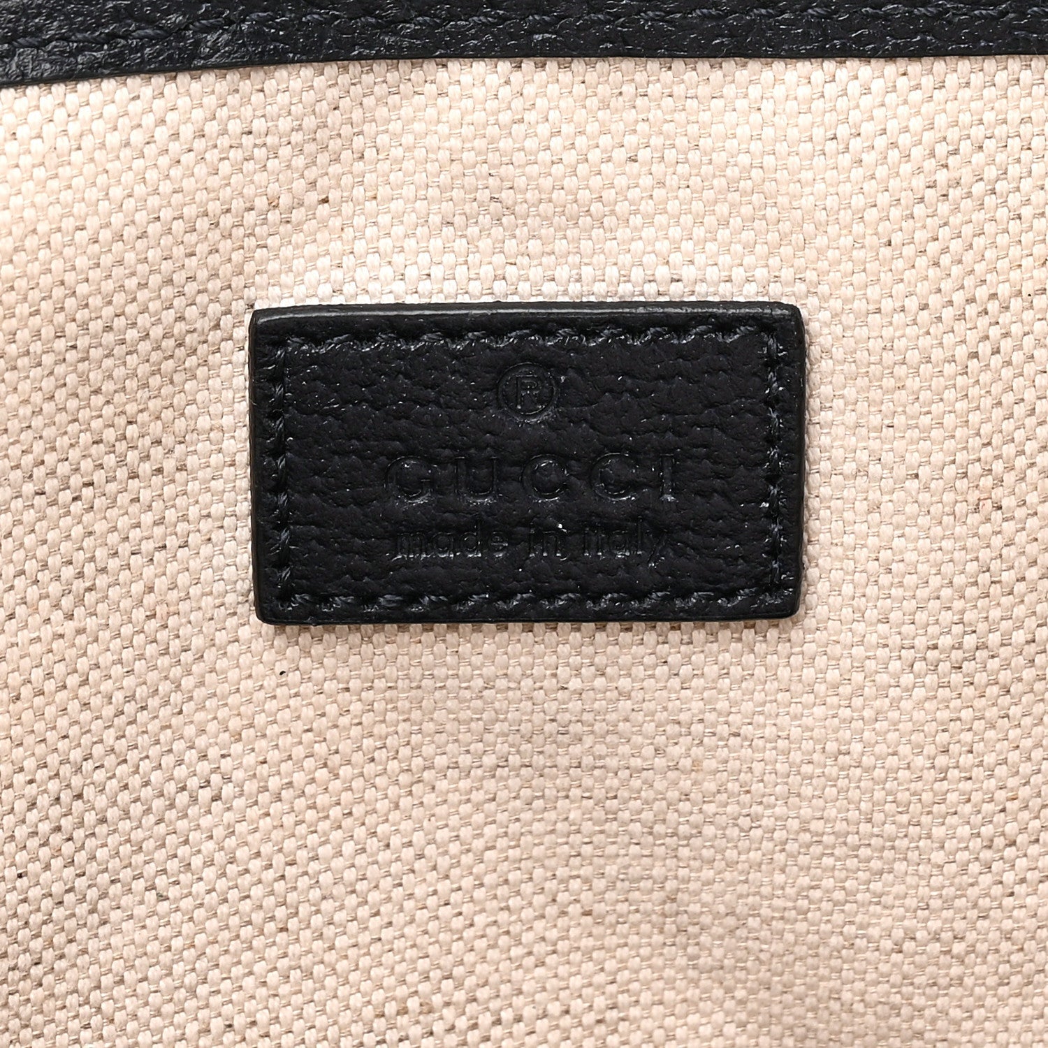 GG Supreme Monogram Textured Dollar Calfskin Medium Shoulder Tote Bag Beige Blue