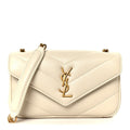 Lambskin Chevron Quilted Mini LouLou Crema Soft