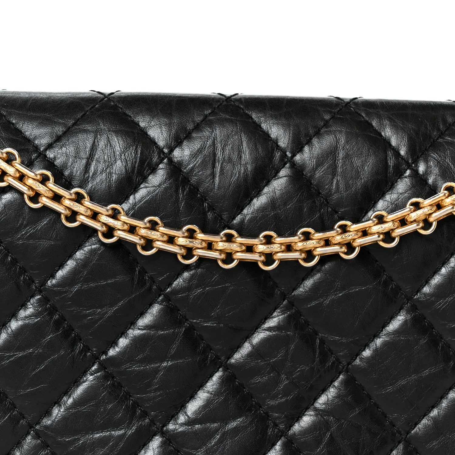 Aged Calfskin Quilted 2.55 Reissue 226 Flap Black