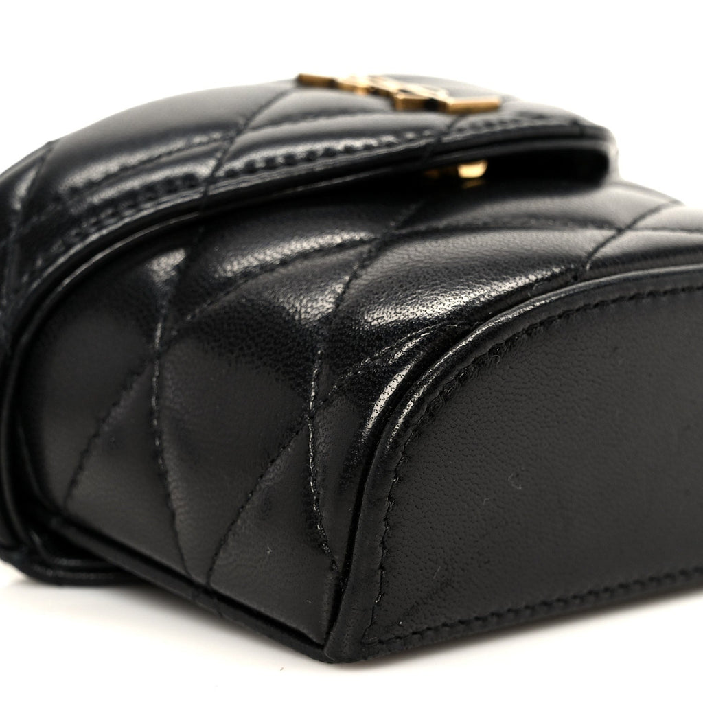 Lambskin Matelasse Monogram June Chain Belt Bag