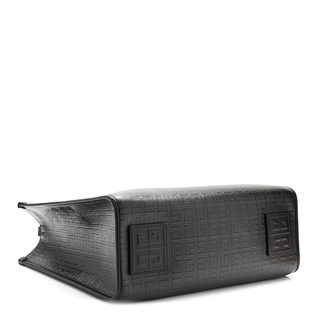 4G Coated Canvas Logo Medium G Tote Black