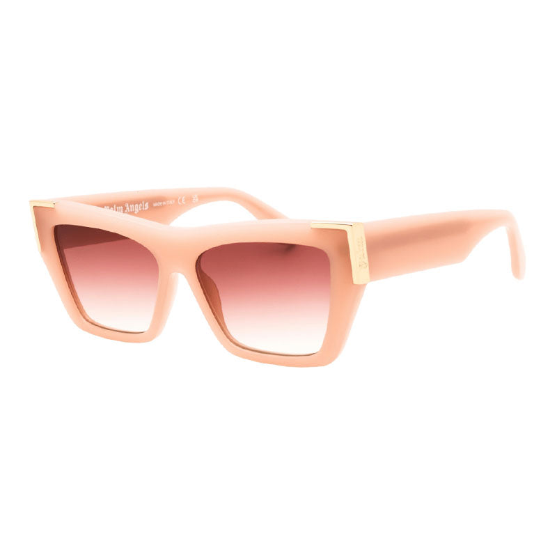 Palm Angels Sunglasses Cat Eye Full Rim, White Frame and Dark Grey Lens PERI099HOLLYWOOD0107