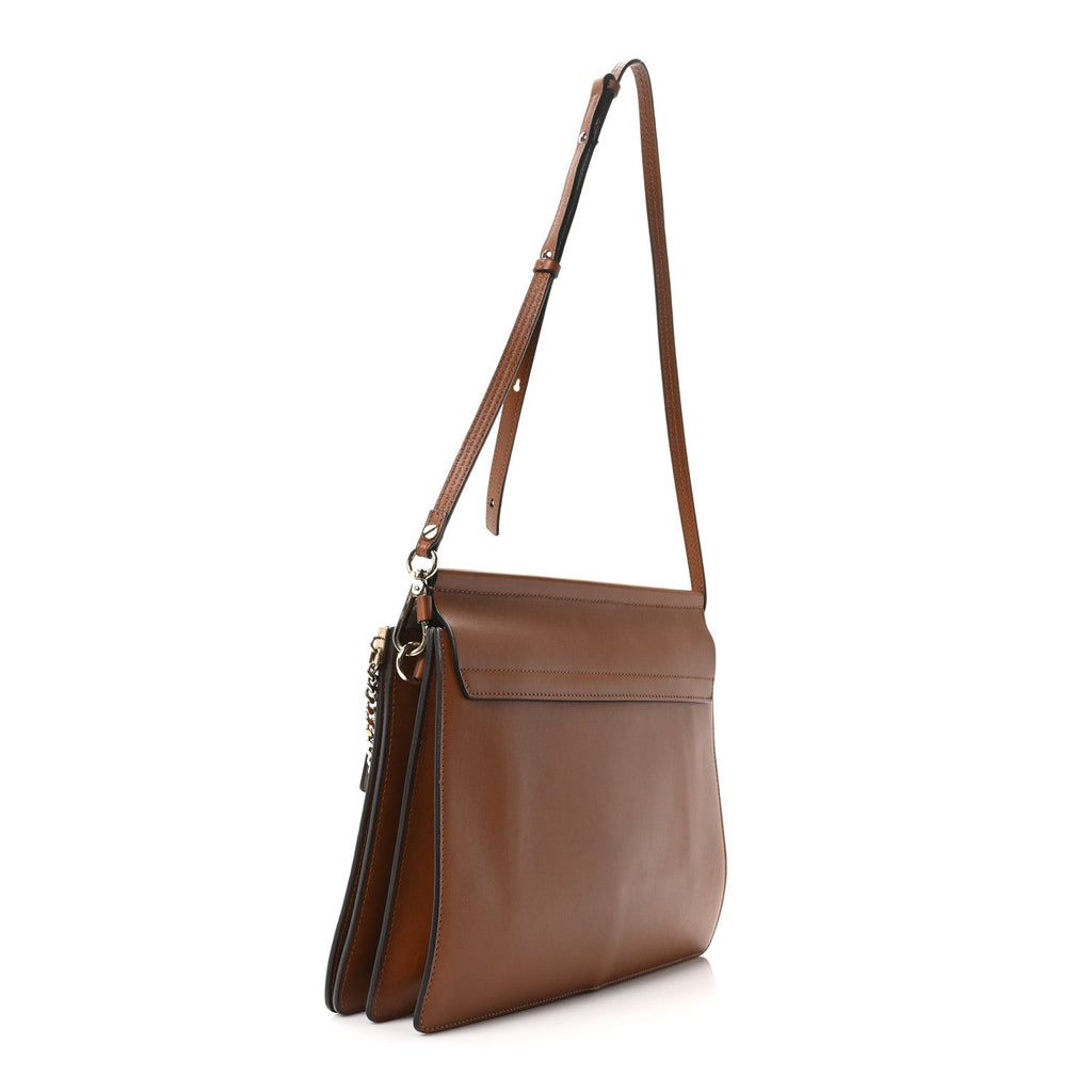 Goatskin Braided Medium Faye Shoulder Bag Caramel Black