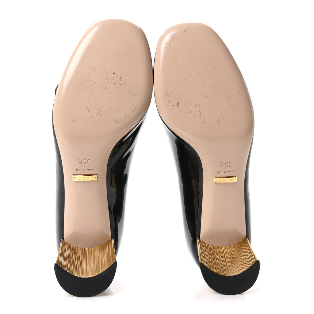 Vernice Crystal Pearl Embellished Mary Jane Pumps 35.5 Black