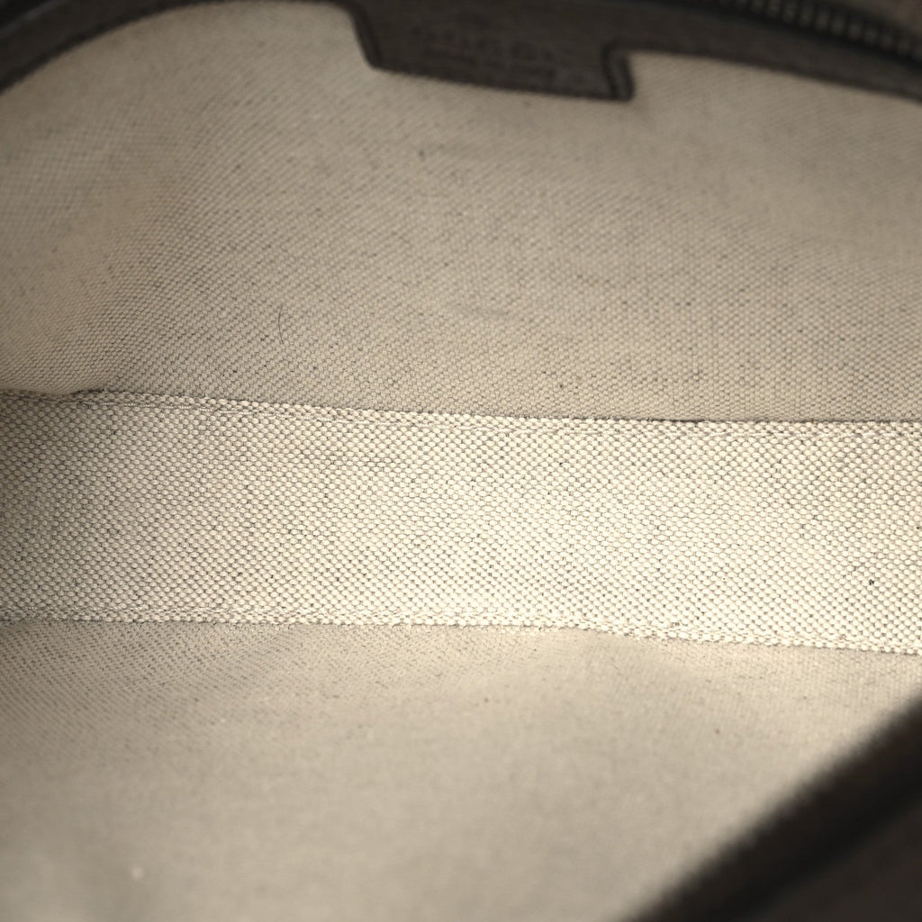 GG Supreme Monogram Textured Dollar Calfskin Web Ophidia Wristlet Shoulder Bag Beige Ebony New Acero