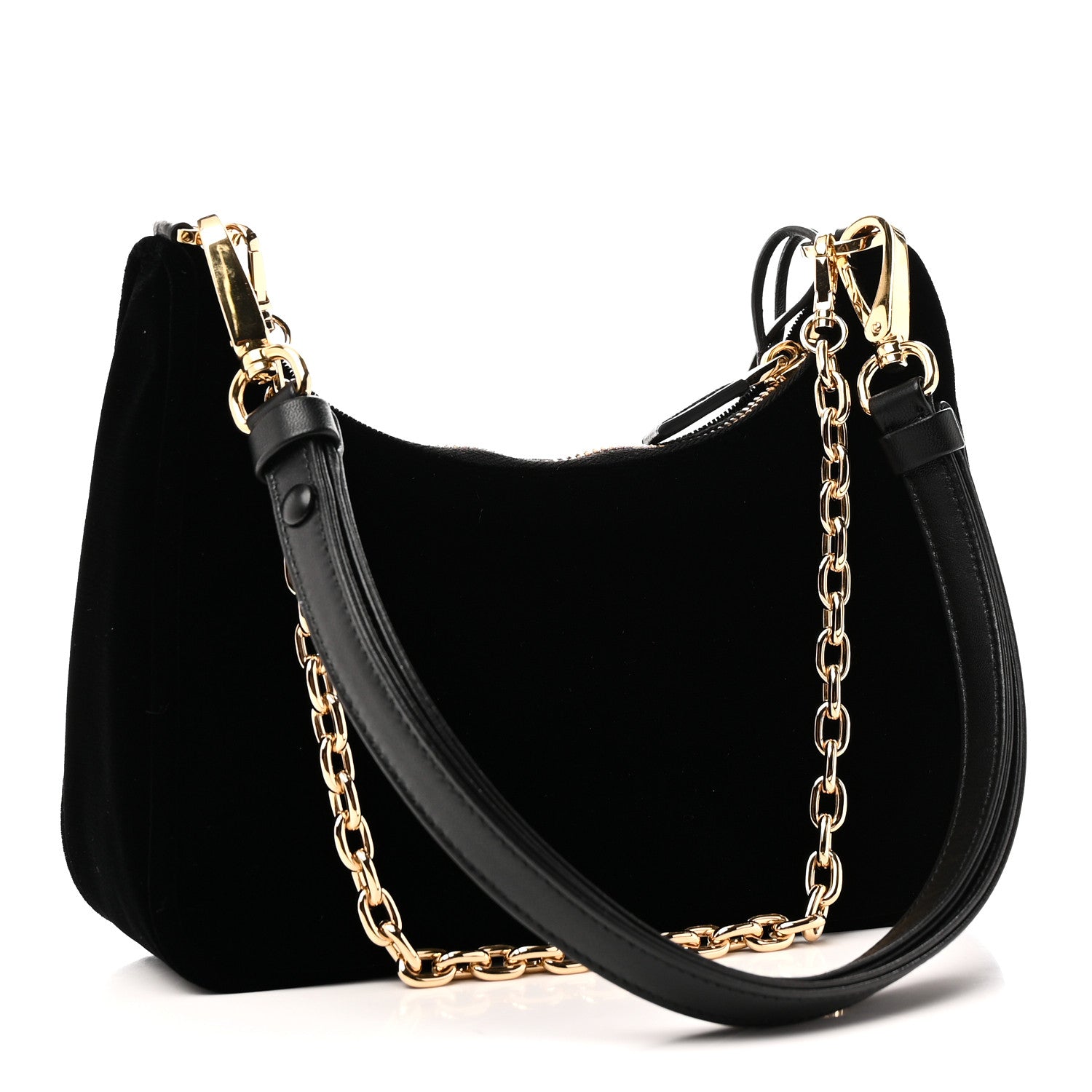 Velvet Nappa Mini Re-Edition Shoulder Bag Black