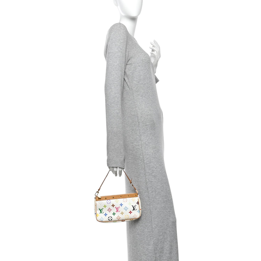 Monogram Multicolor Pochette Accessories White