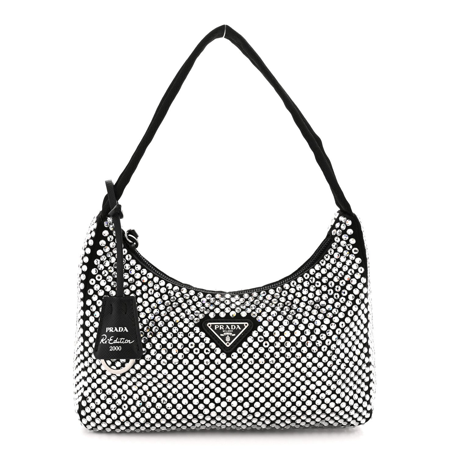 Satin Crystal Mini Re-Edition 2000 Bag Cristal
