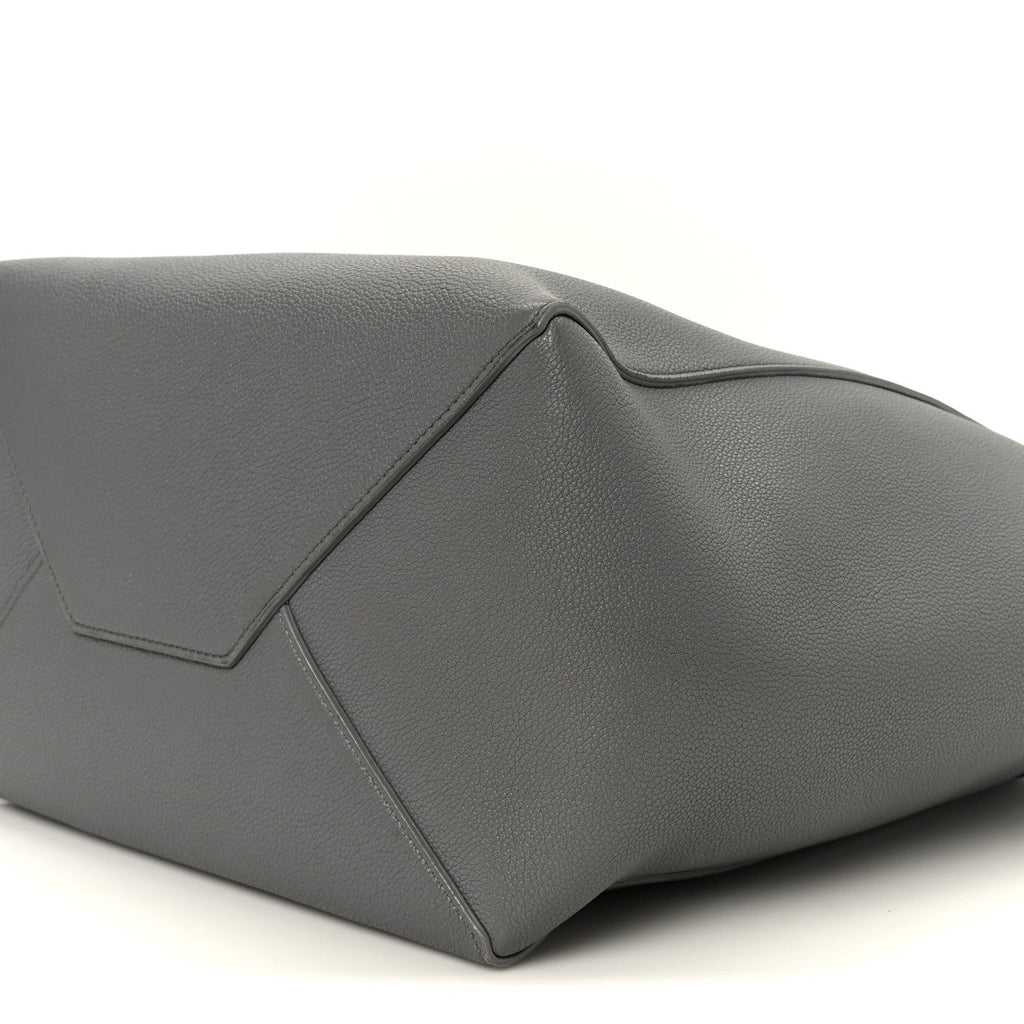 Soft Grained Calfskin Small Belt Cabas Phantom Grey