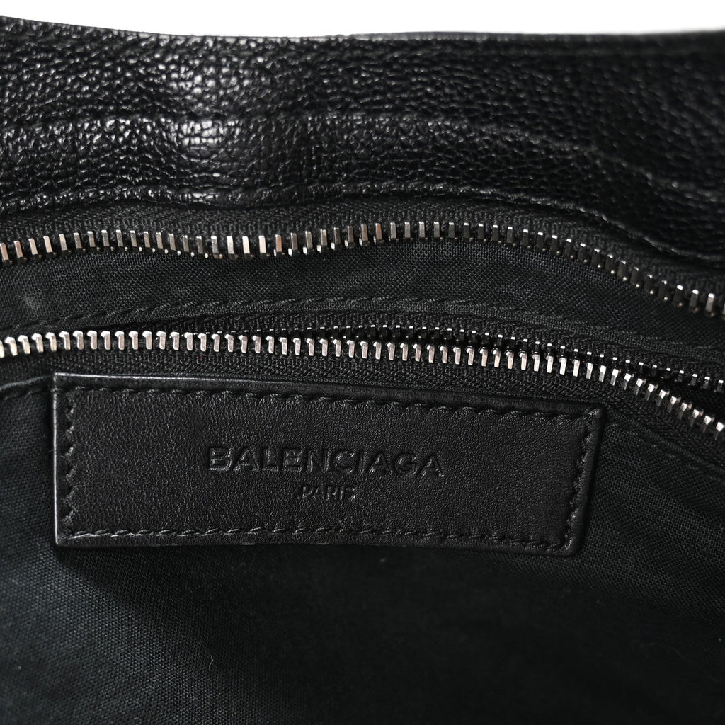 Chevre Silver Metallic Edge Hardware City Black