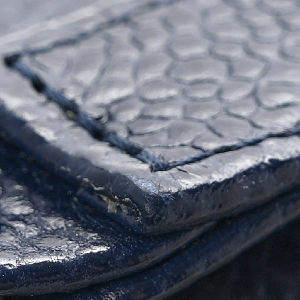 Caviar Quilted Boy Wallet On Chain WOC Navy