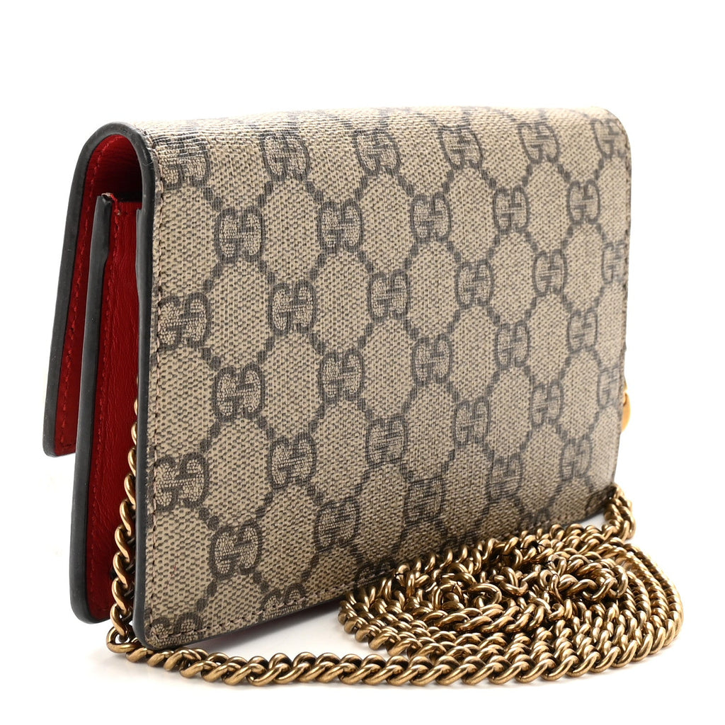 GG Supreme Monogram Mini Cherry Chain Bag