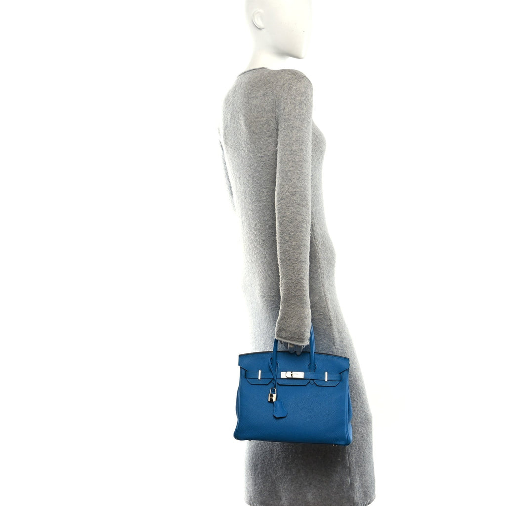 Togo Verso Birkin 30 Bleu Zanzibar Malachite