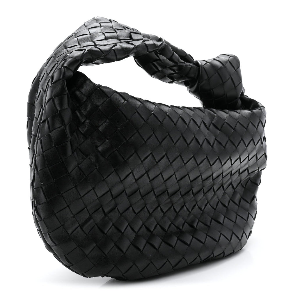Nappa Intrecciato Teen Jodie Hobo Black