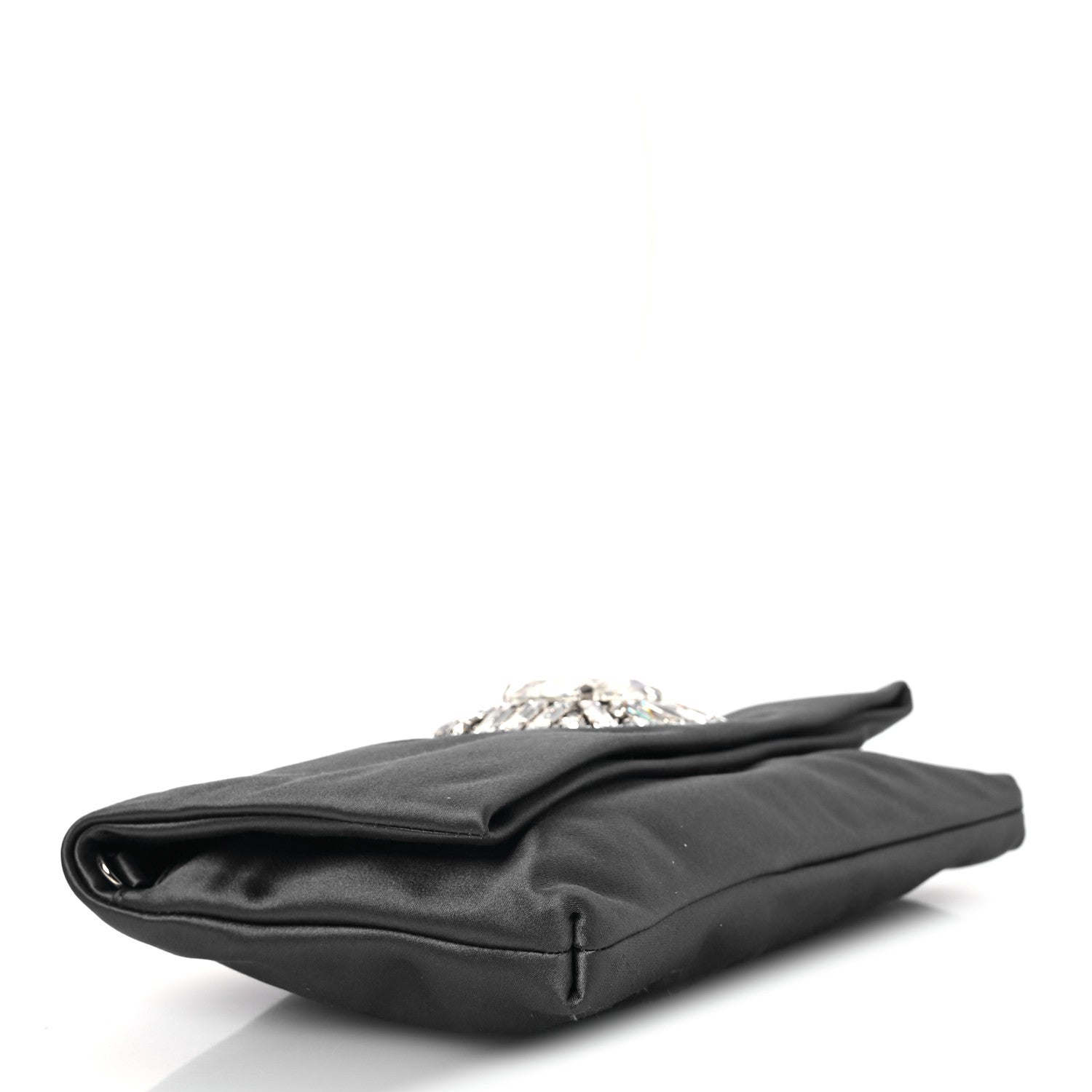 Satin Crystal Titania Clutch Blue