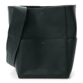 Soft Grained Calfskin Sangle Bucket Bag Amazone