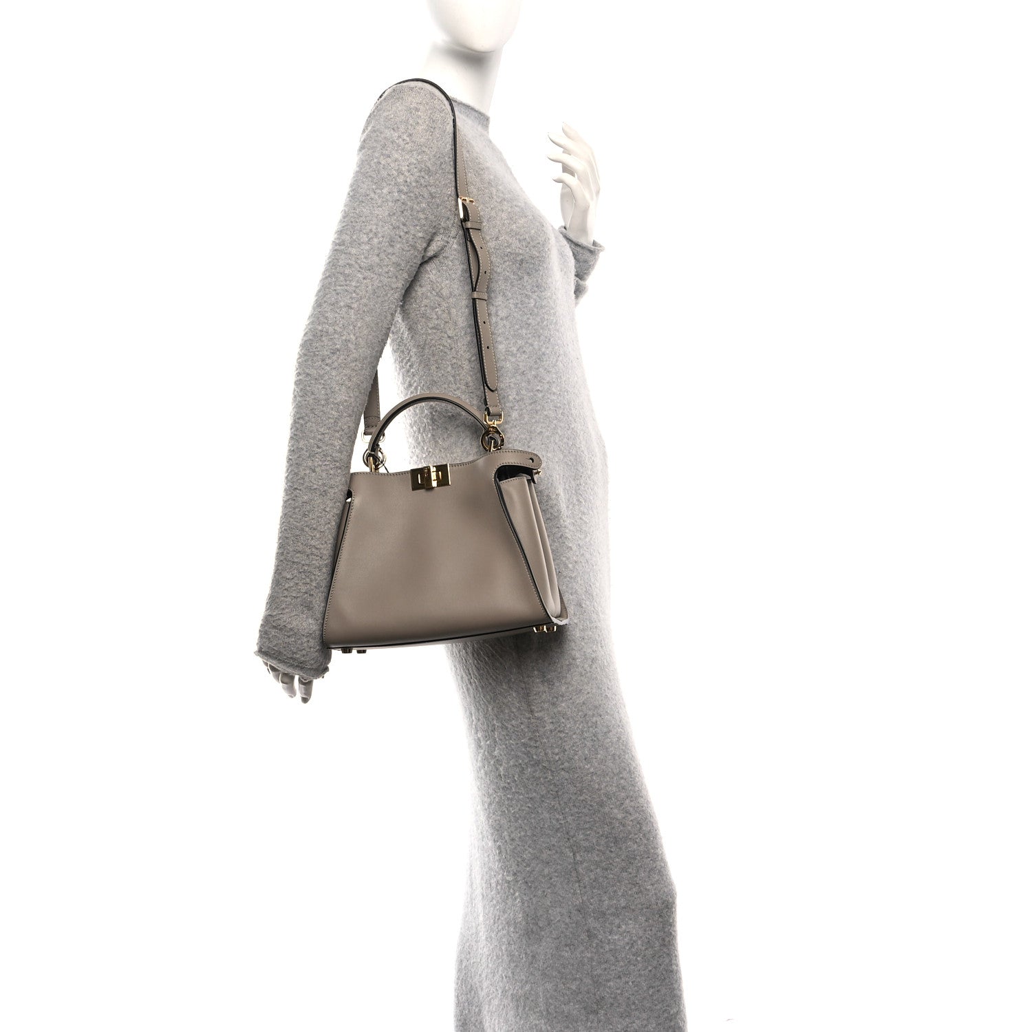 Vitello Tahiti Burro Medium Peekaboo Iconic Essentially Satchel Tortora Black