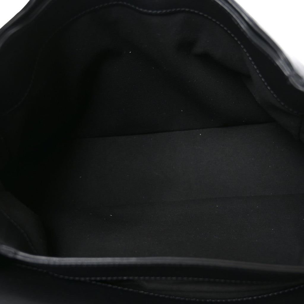 Natural Grain Calfskin Tara Medium Shoulder Bag Black