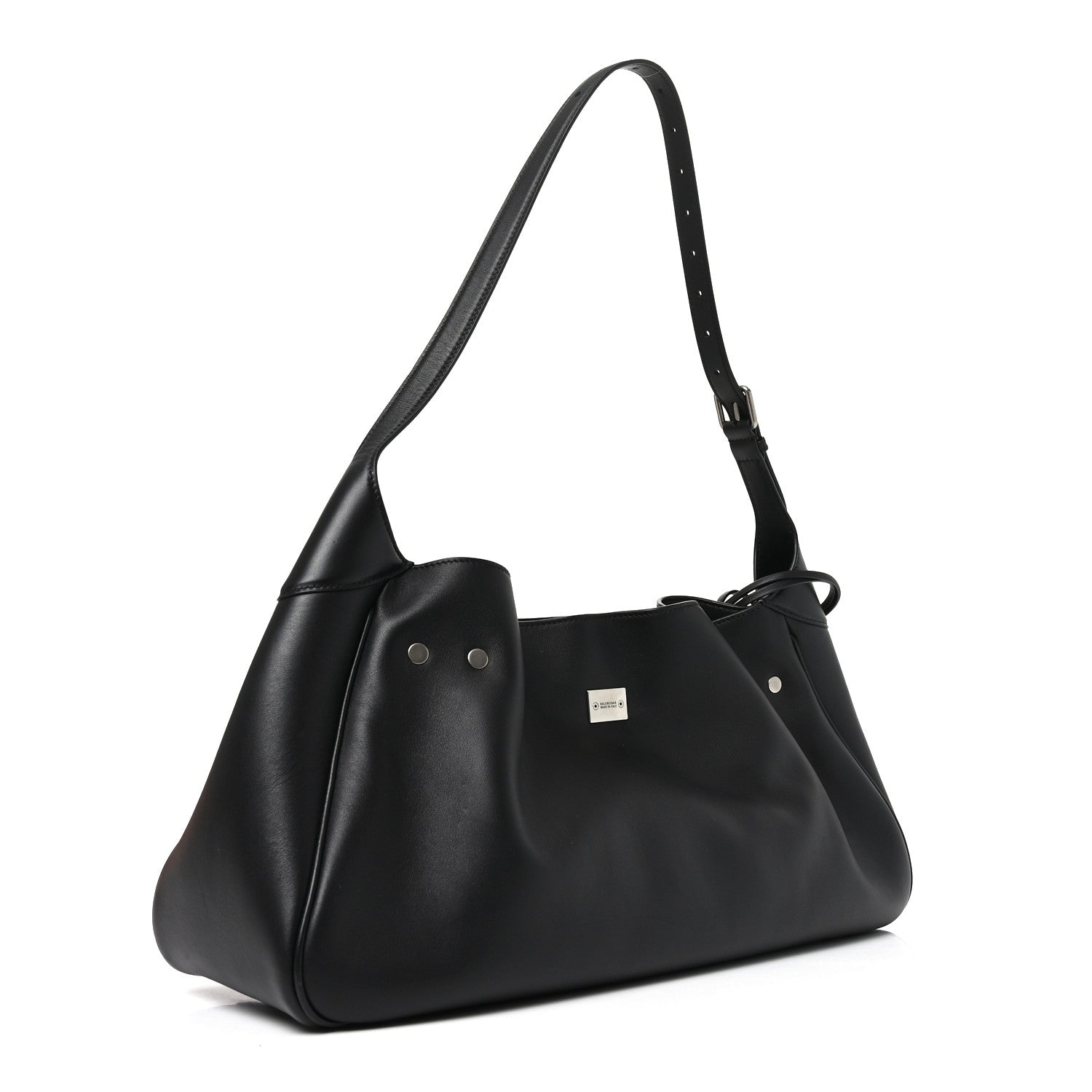 Smooth Calfskin Medium Bel Air Shoulder Bag Black