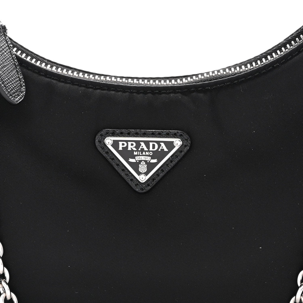 Re-Nylon Saffiano Re-Edition 2005 Shoulder Bag Black