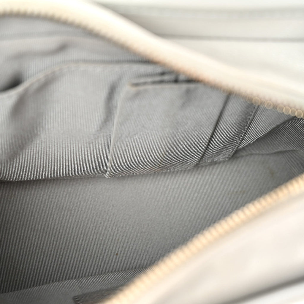 Metallic Aged Calfskin Quilted Small Gabrielle Hobo Silver