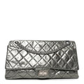 Metallic Aged Calfskin Quilted 2.55 Reissue 227 Flap Vert Fonce