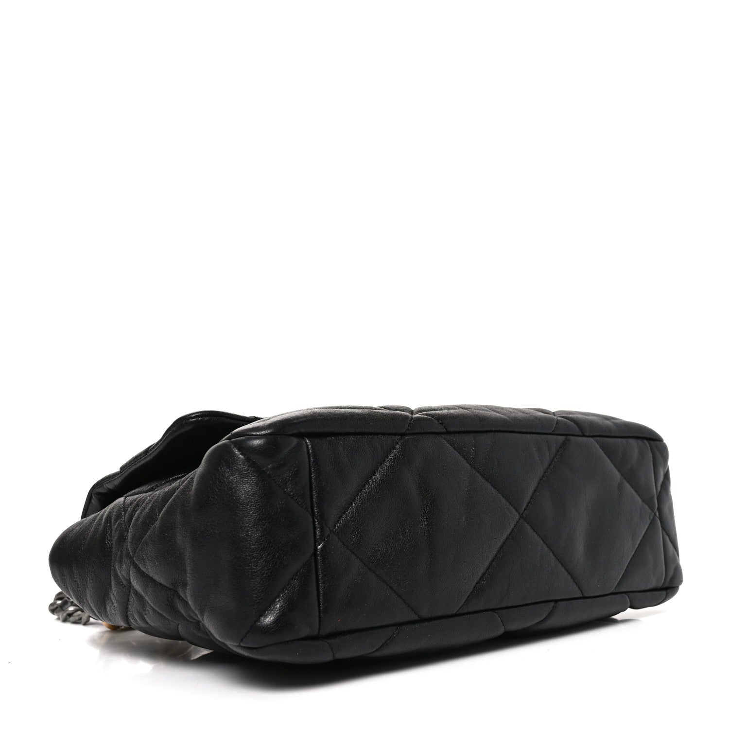 Goatskin Quilted Large Chanel 19 Flap Black