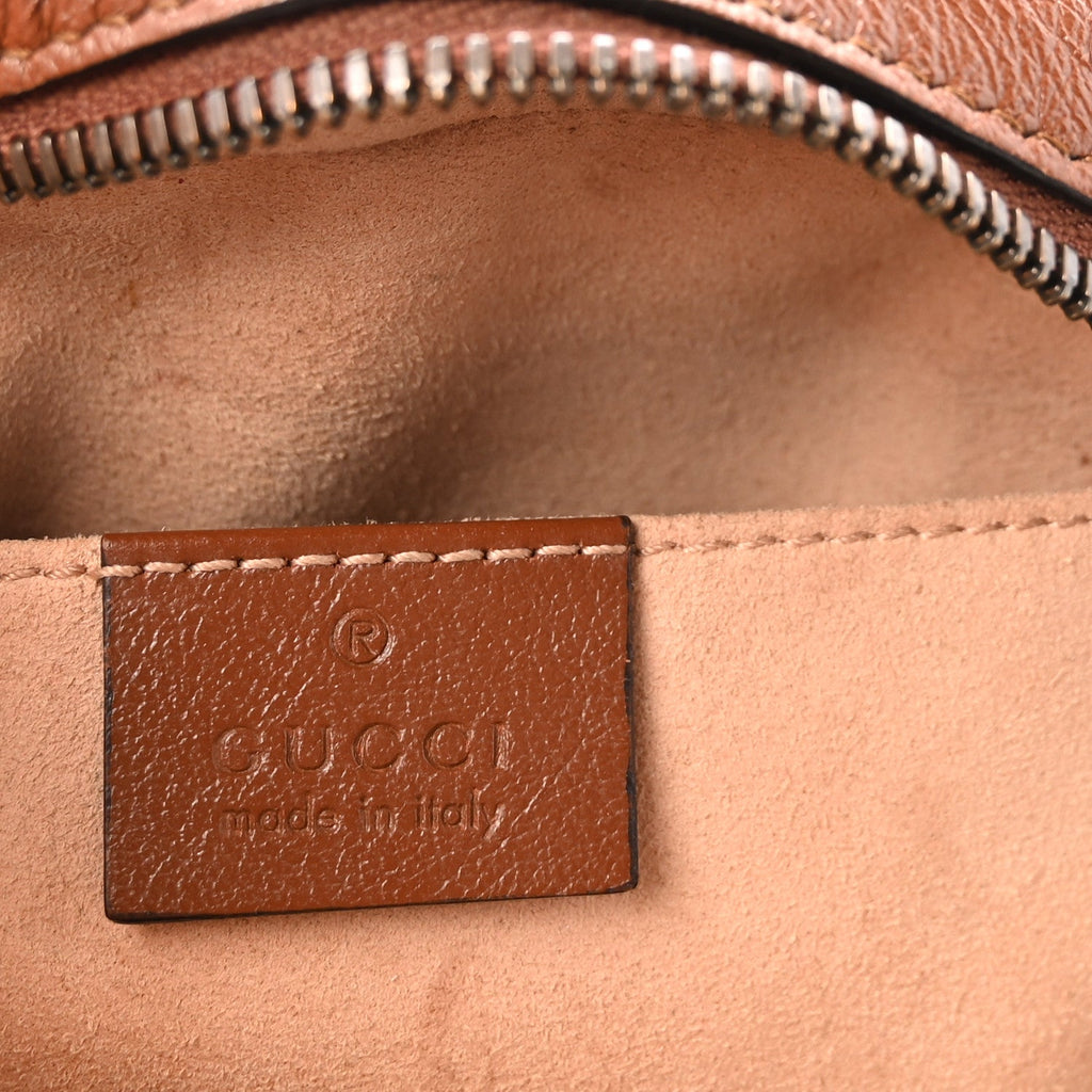 Glazed Calfskin Matelasse Diagonal Small GG Marmont Chain Shoulder Bag Cuir