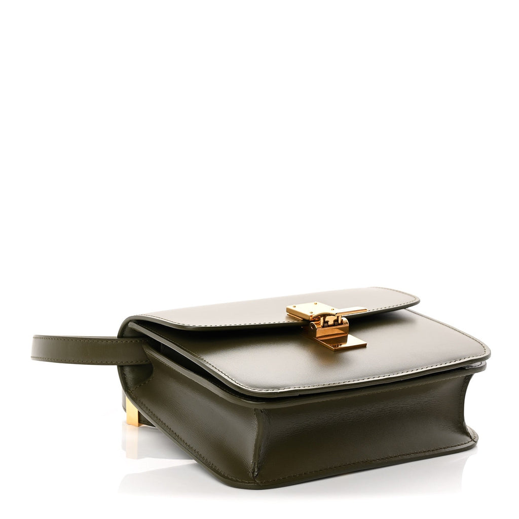 Box Calfskin Teen Classic Box Flap Bag Dark Olive