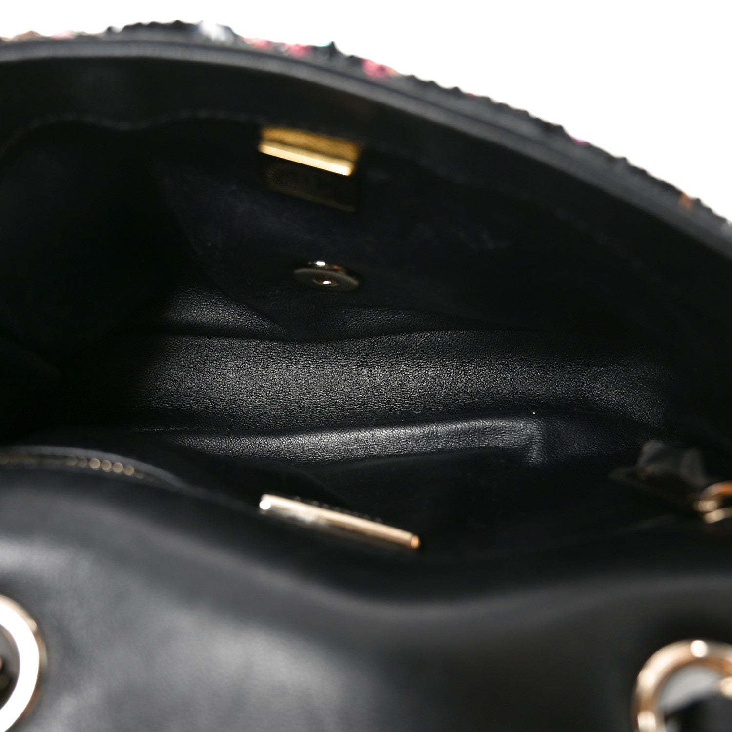 Sequin CC Small Single Flap Black Multicolor