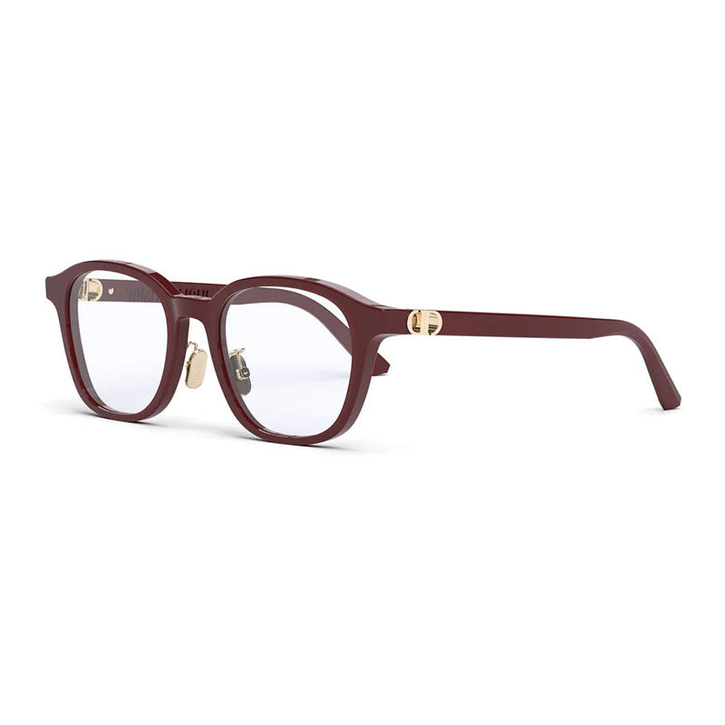 Dior Eyeglasses Square Full Rim, Red Frame and Clear Demo Lenses Lens 30MONTAIGNEMINIOS3F3500
