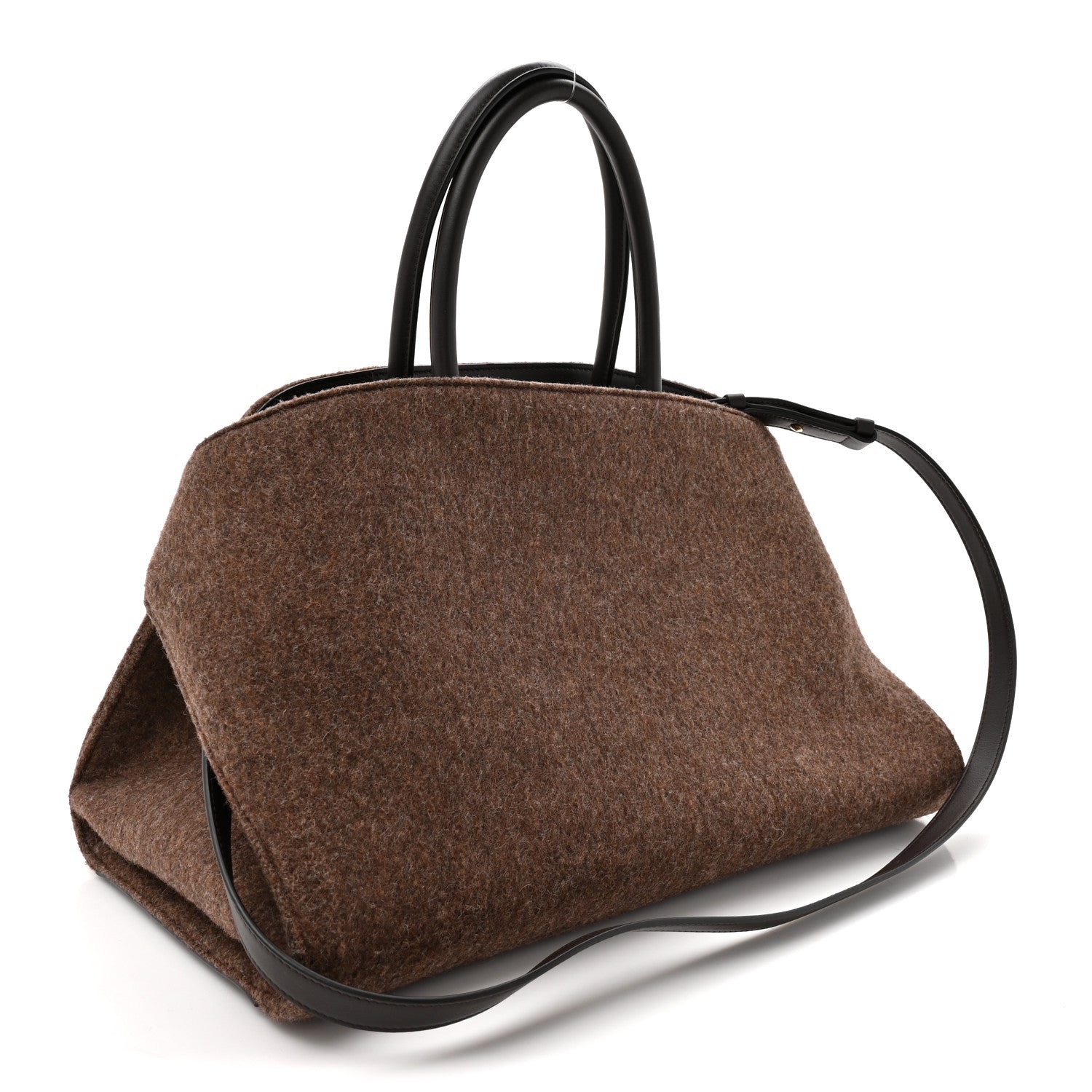 Wool Felt Medium Hug Bag Brown