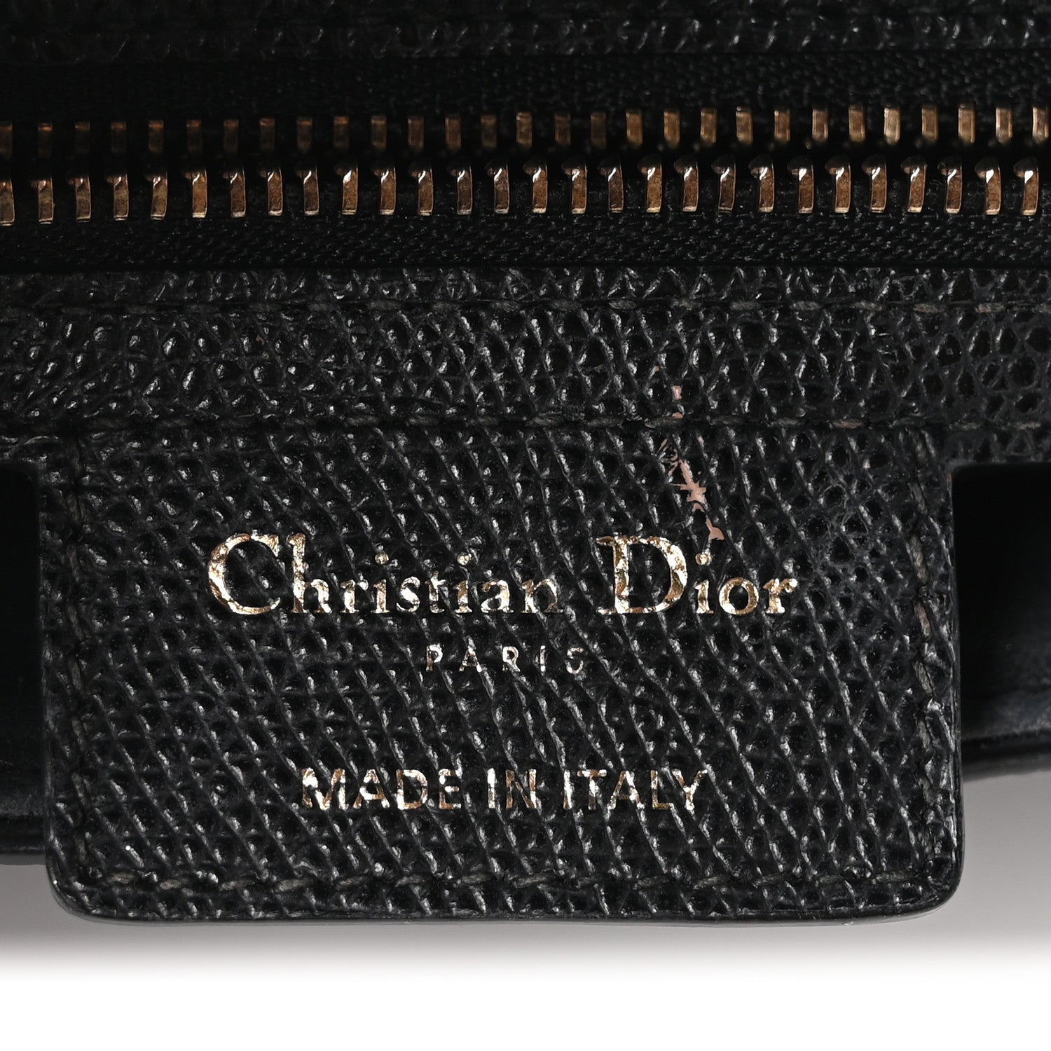 Grained Calfskin Saddle Bag Black