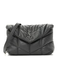 Lambskin Quilted Toy Loulou Puffer Monogram Chain Satchel Fog