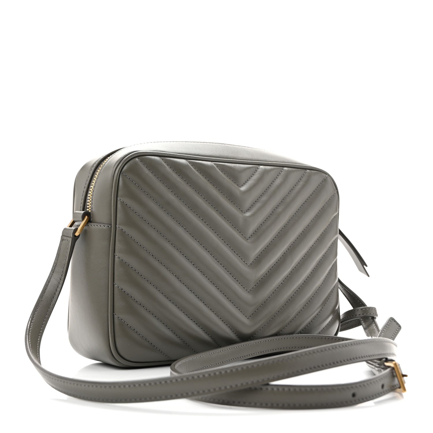 Calfskin Matelasse Monogram Lou Camera Bag Dusty Grey