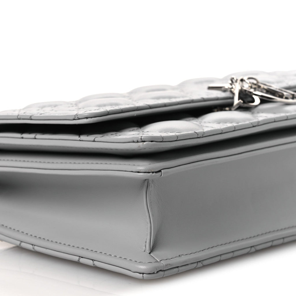 Lambskin Cannage My Dior Top Handle Bag Cloud Blue