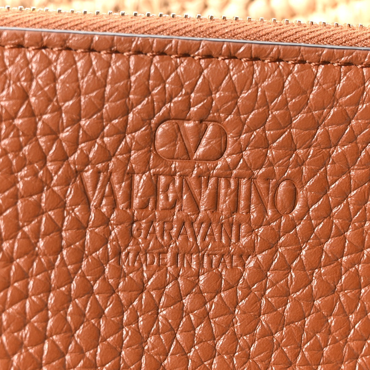 Raffia Calfskin Rockstud Shopping Tote Naturale Saddle Brown