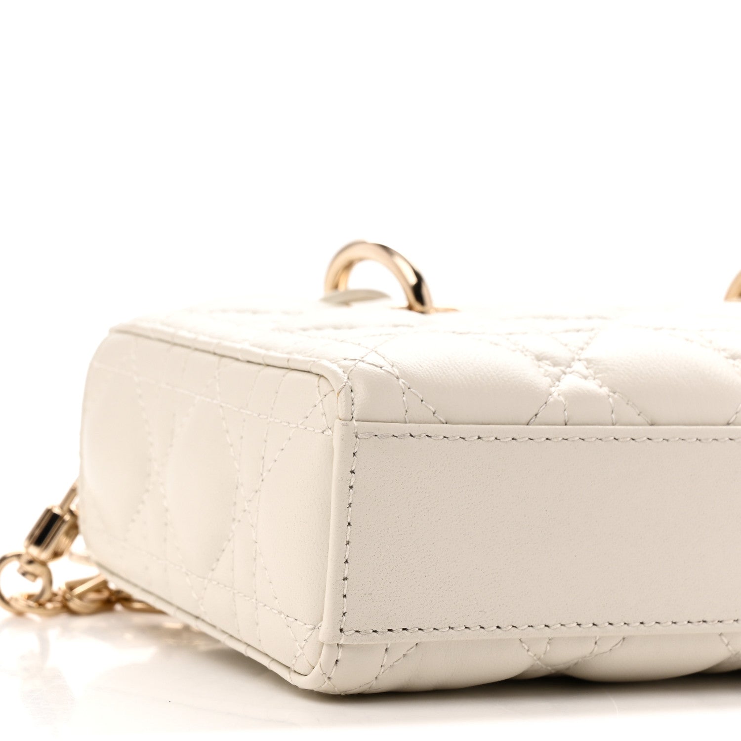 Lambskin Cannage Small Lady D-Joy Latte