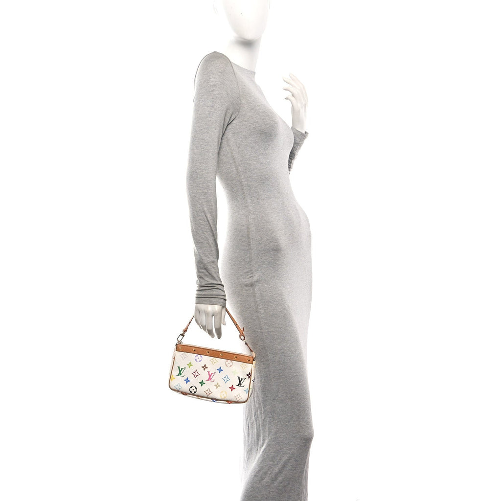 Monogram Multicolor Pochette Accessories White