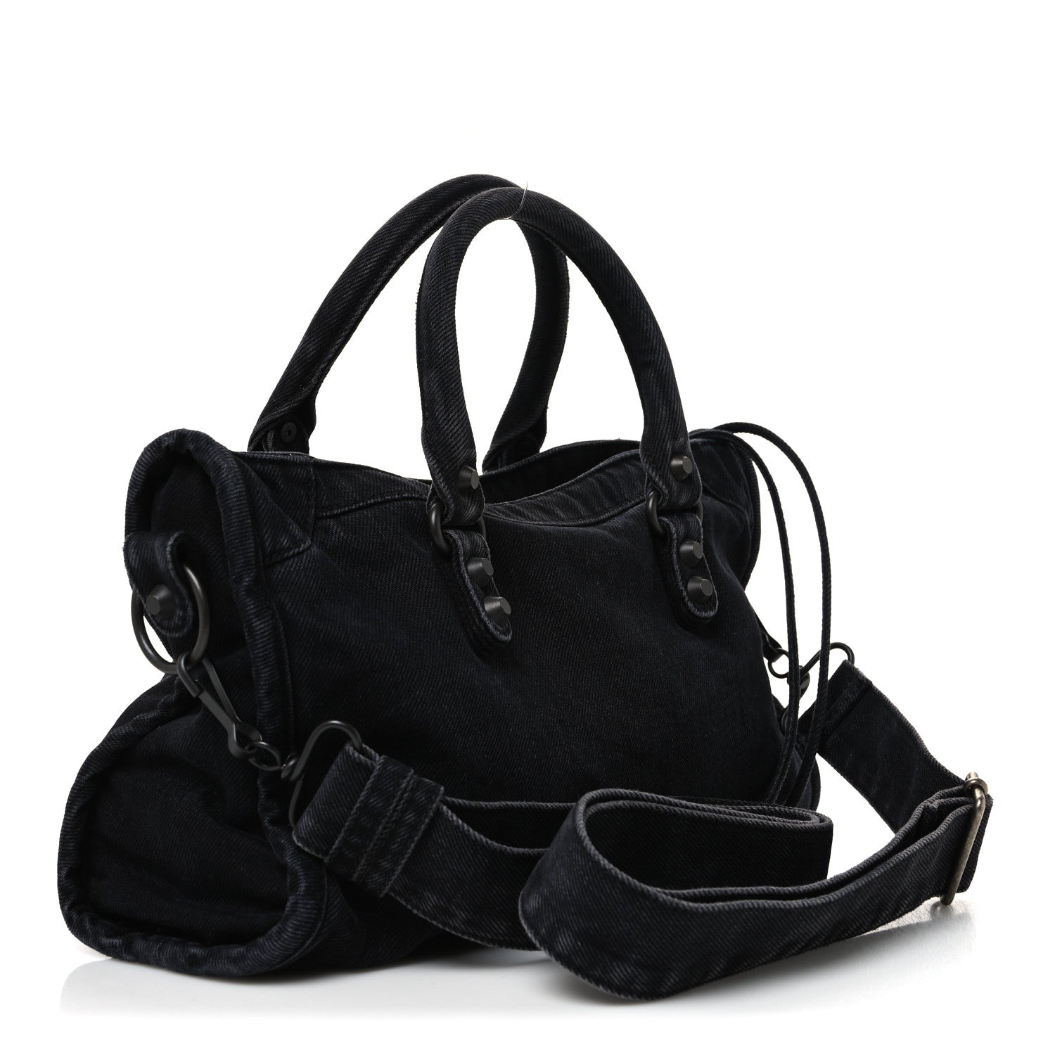 Washed Denim Classic Hardware Small Le City Black