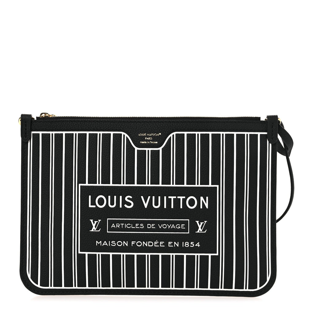Calfskin Neverfull Inside Out MM Pochette Black