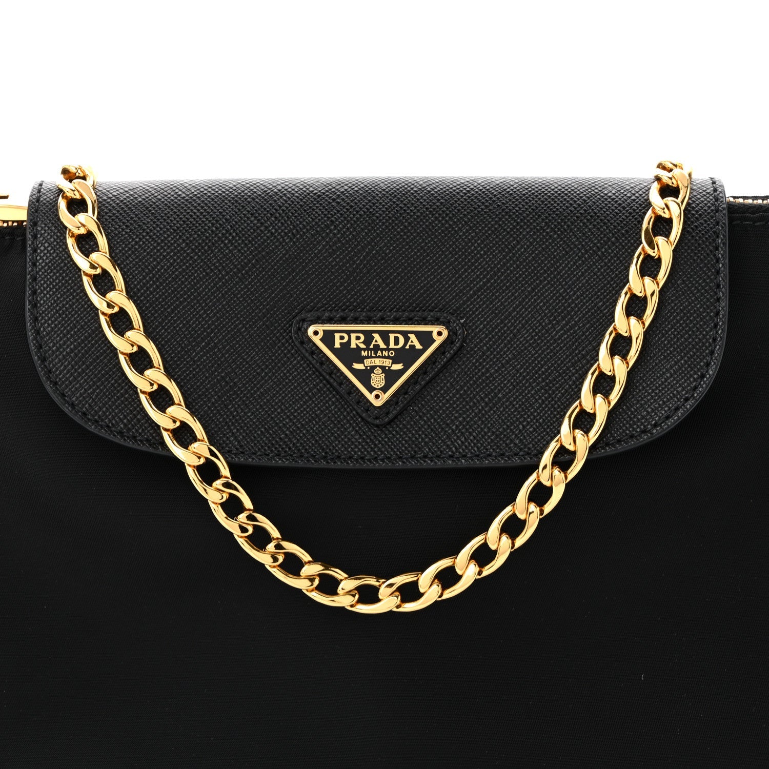 Tessuto Nylon Saffiano Crossbody Bag Black