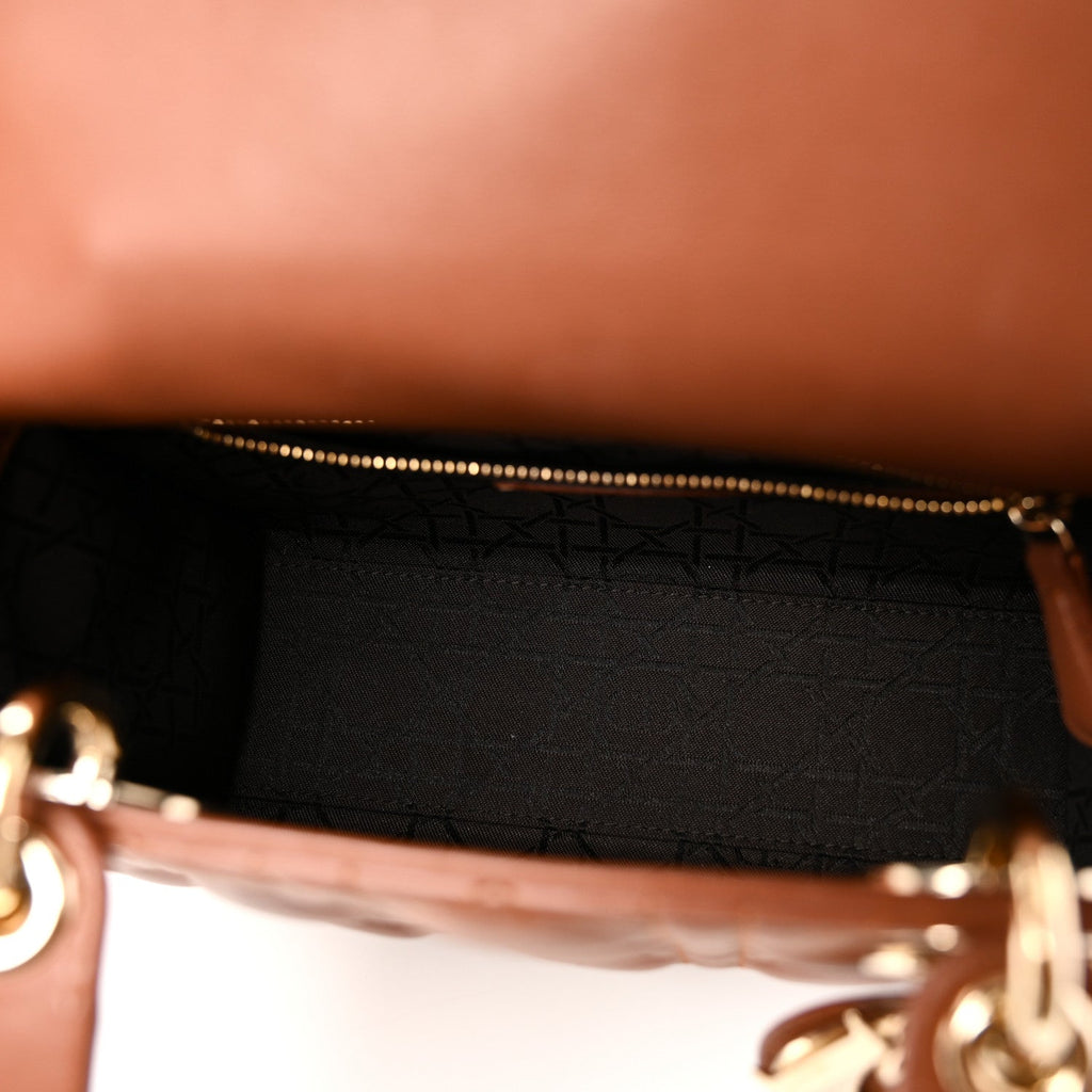 Calfskin Cannage Small My ABCDior Lady Dior Tan